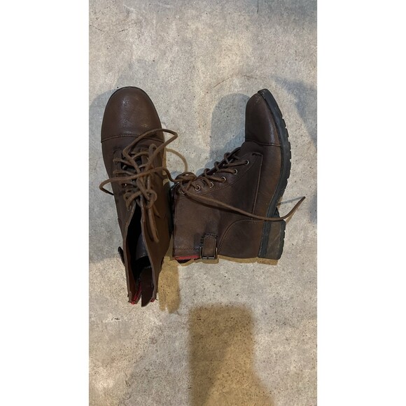 Brown Ankle Boots Fashion Fall size 5.5 like new - Picture 1 of 6